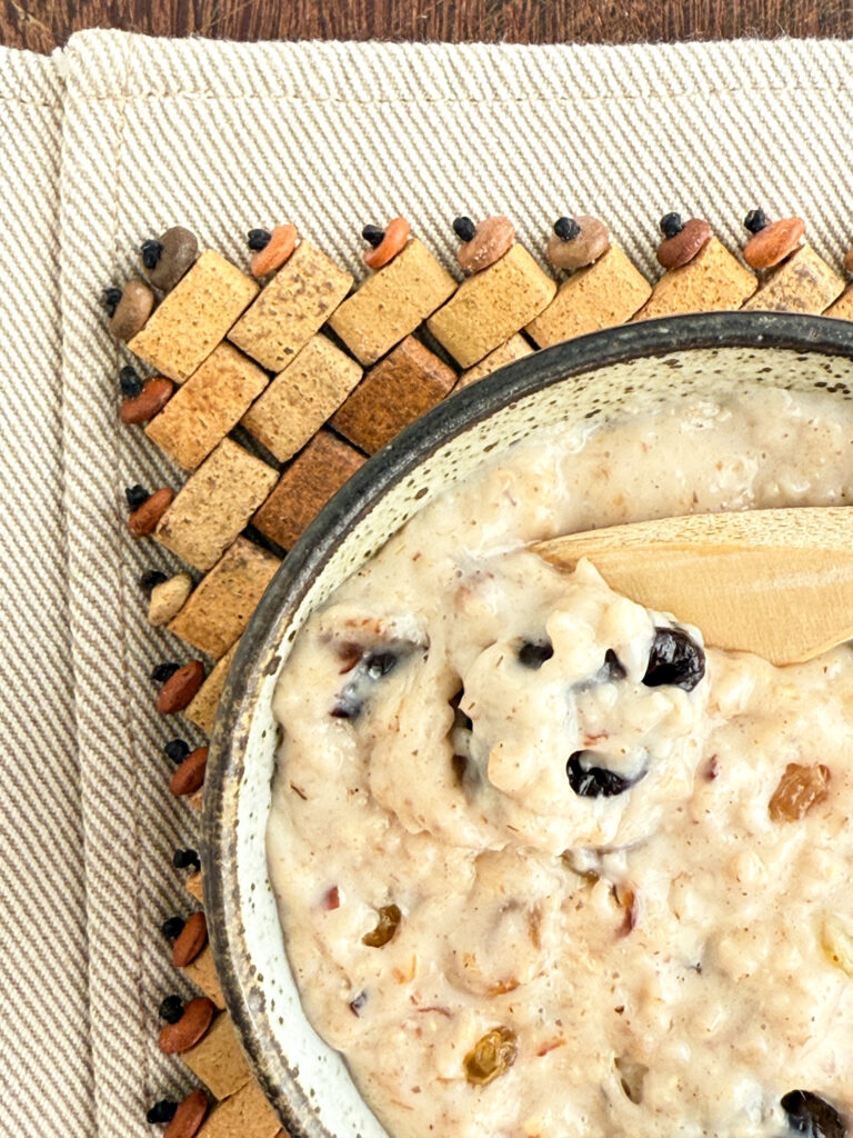Mingau de Aveia Salgado Turbinado com Proteína de Frango Desfiado - inspiração 1