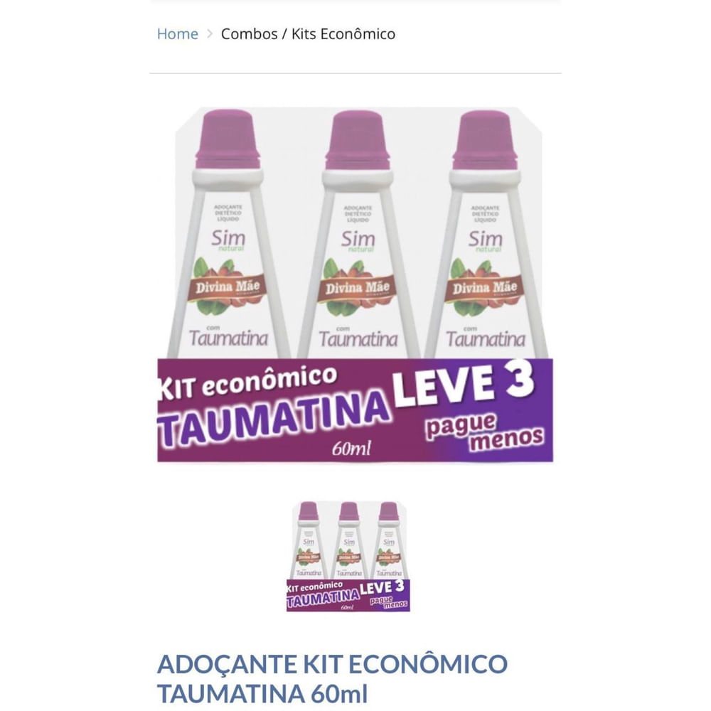 taumatina adoçante natural