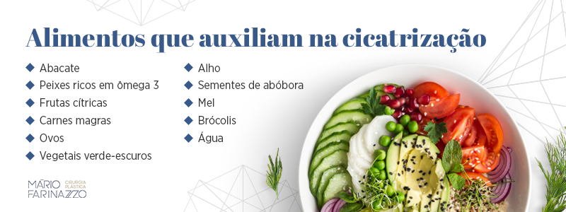 alimentos que ajudam na cicatrização