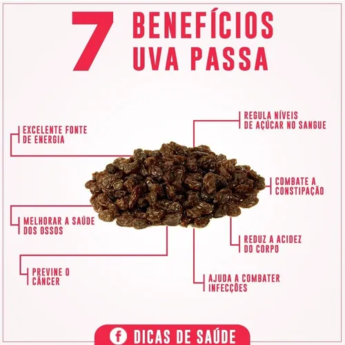 benefícios da uva passa preta