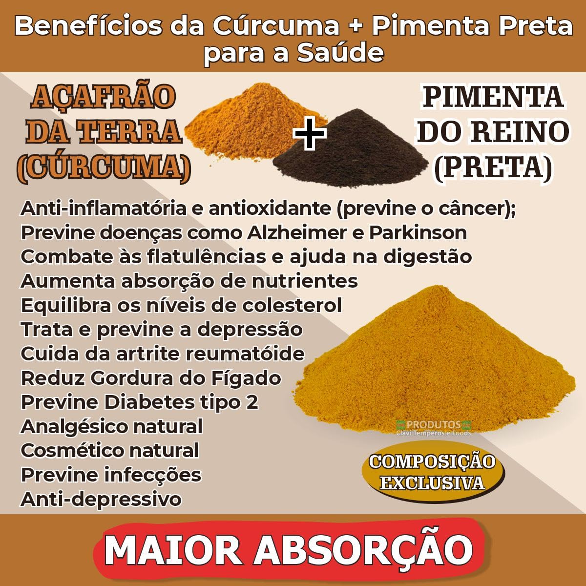 benefícios do açafrão com pimenta preta