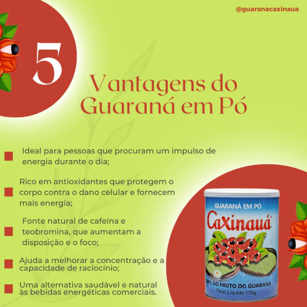 benefícios do guaraná em pó para estudar