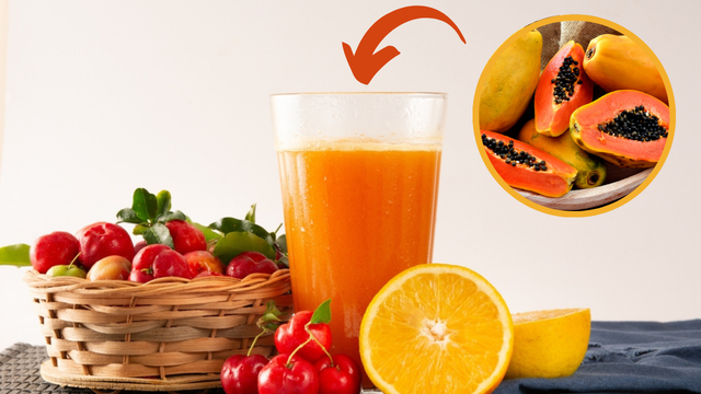 benefícios do suco de laranja com acerola