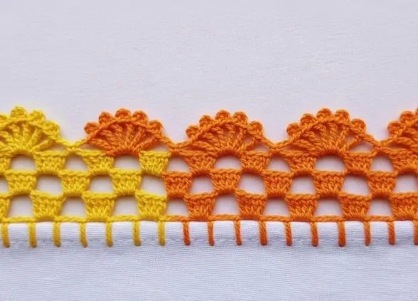 10 modelos de bicos de croche para panos de prato