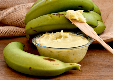 Como fazer biomassa de banana verde