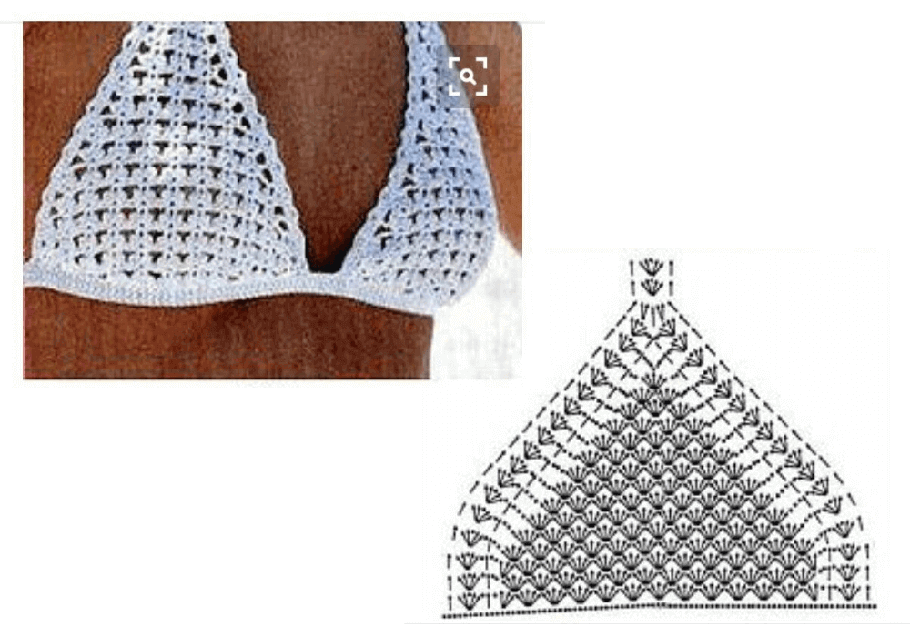 biquíni de crochê passo a passo