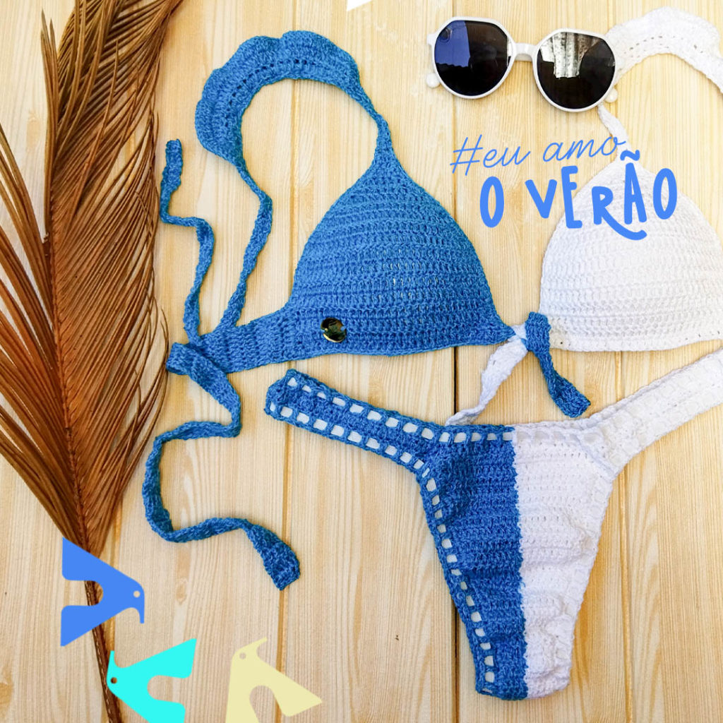 modelos biquíni crochê cortininha inspirações