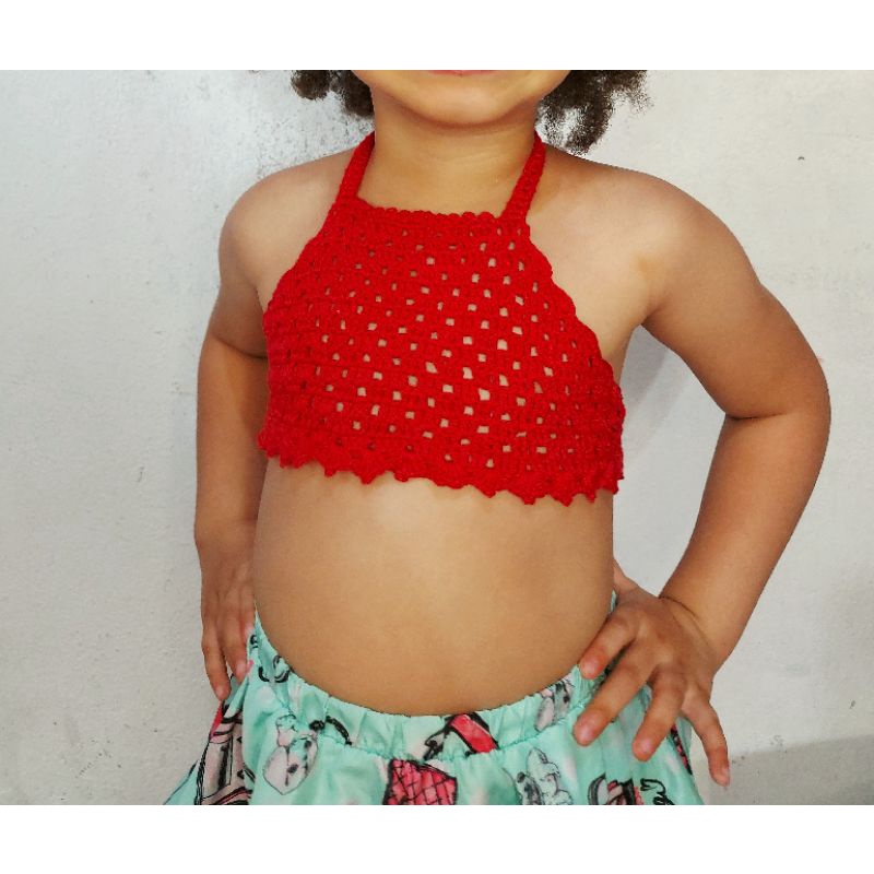 medidas exatas blusa de croche infantil 2 anos
