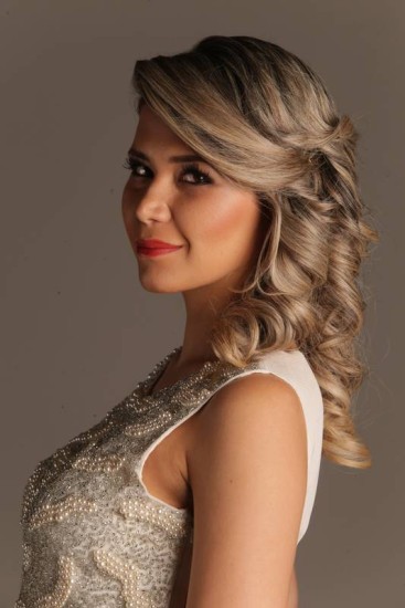 penteado meio preso com trança casamento dia