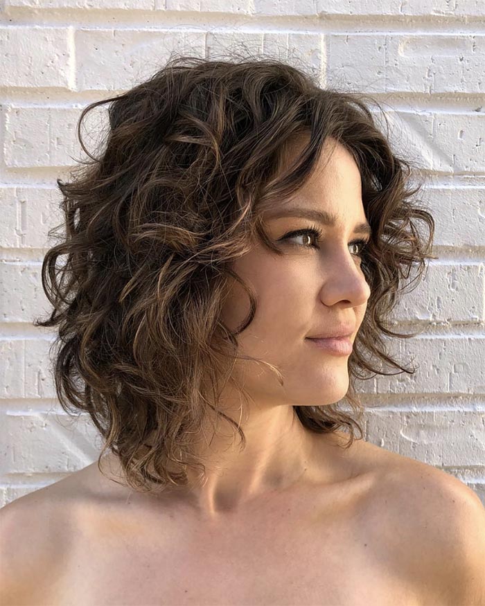 long bob ou shaggy hair para cabelo ondulado