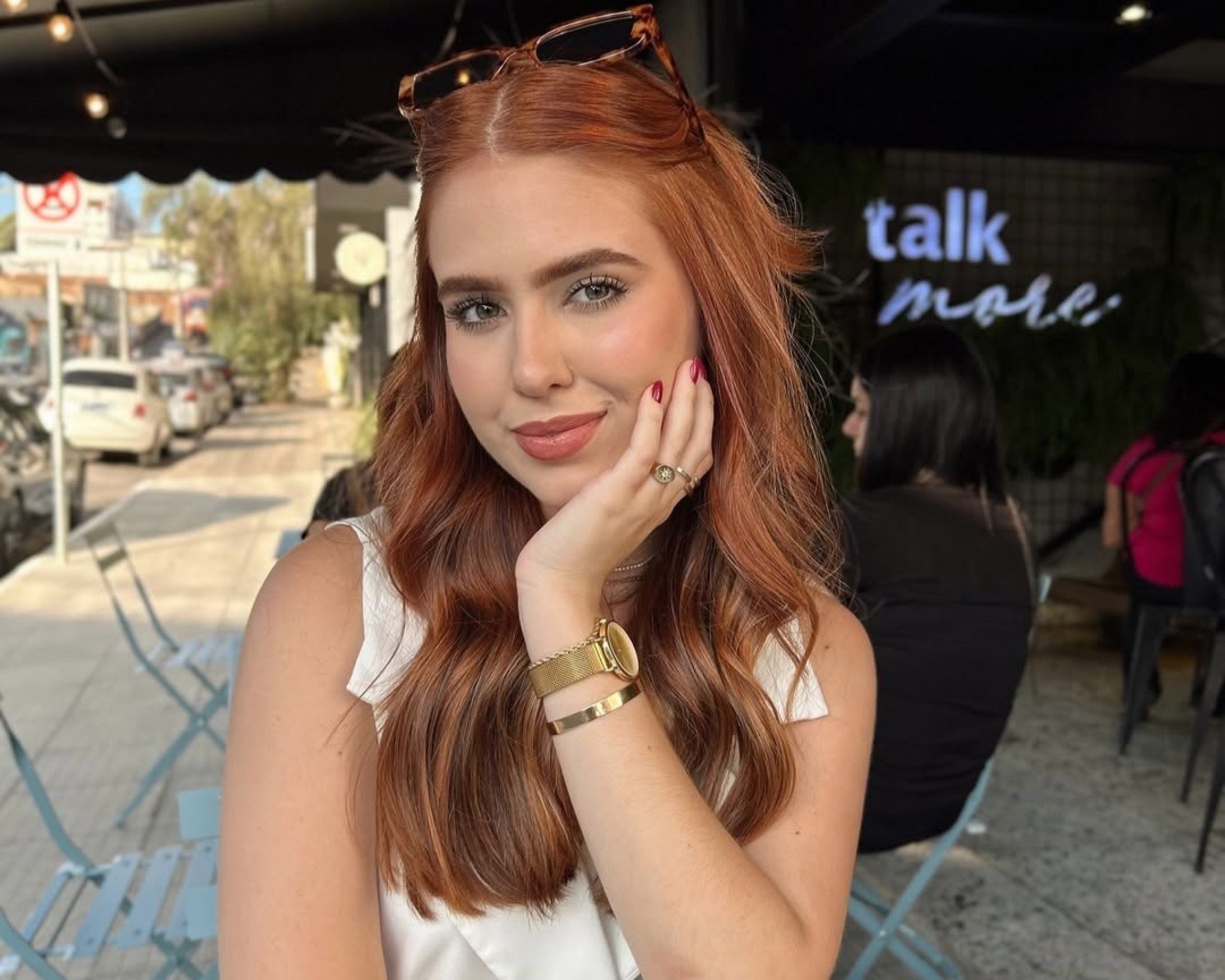 cabelo ruivo acobreado