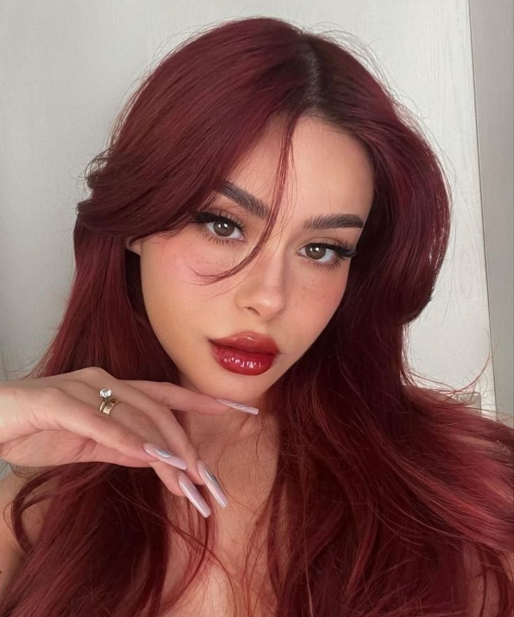 melhores fotos cabelo vermelho acobreado escuro