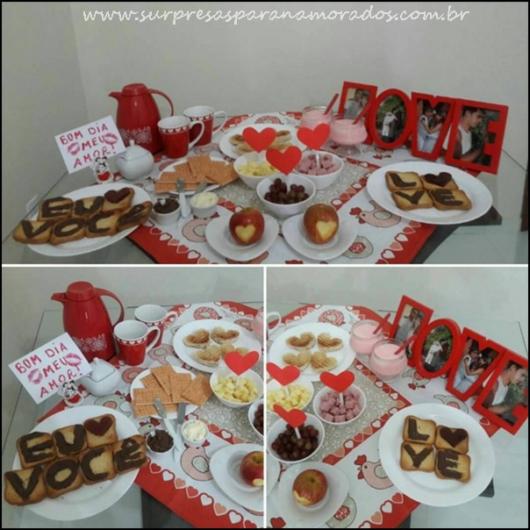café da manhã de aniversário simples