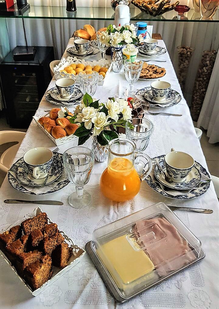 café da manhã de aniversário para mãe