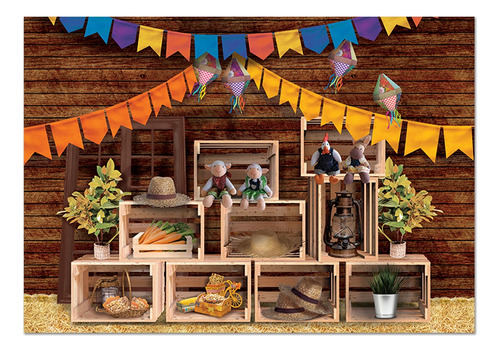 caixote de madeira para decoração de festa