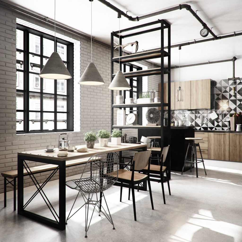 custo decoração industrial apartamento pequeno