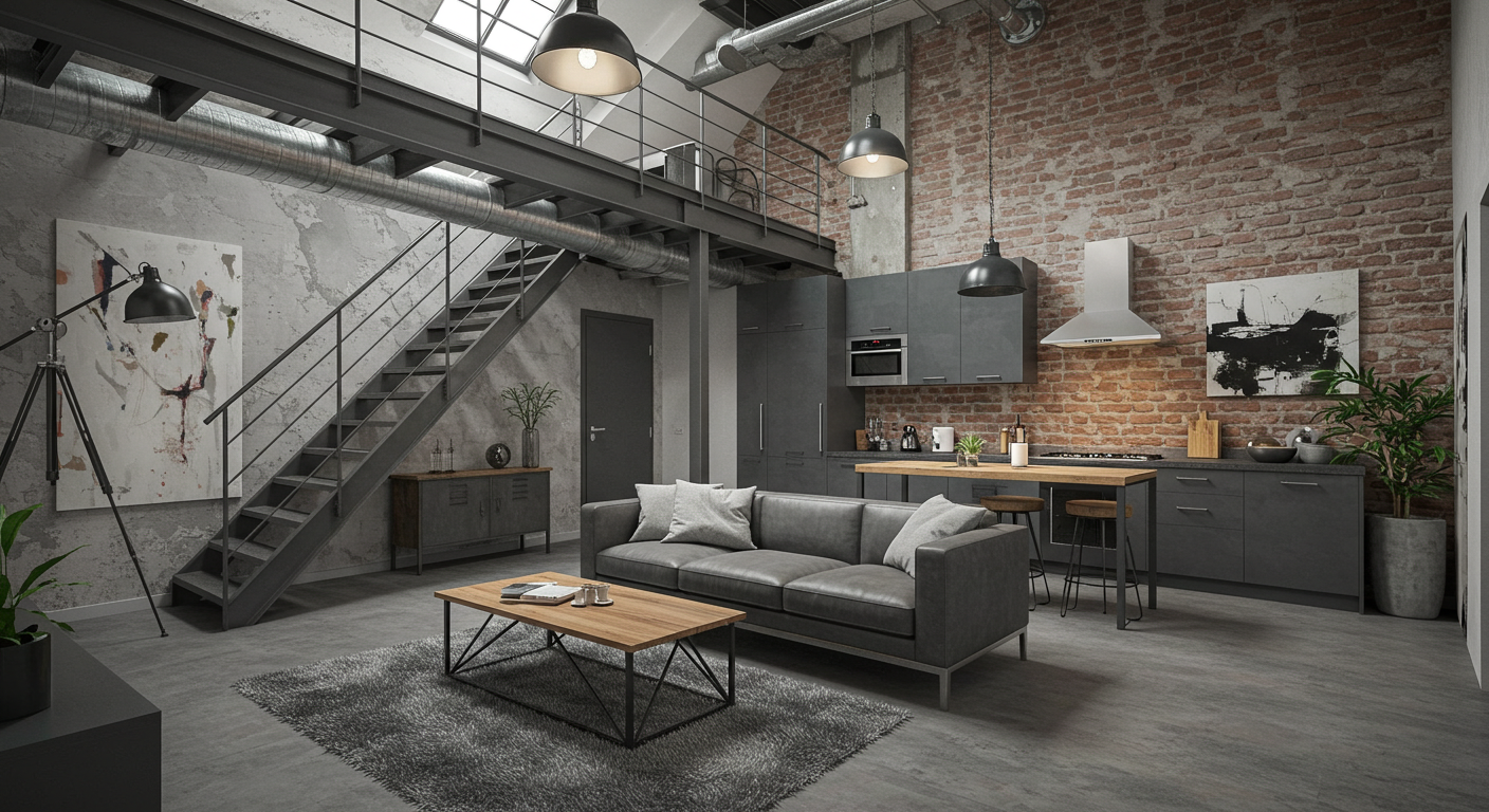 custo decoração industrial apartamento pequeno