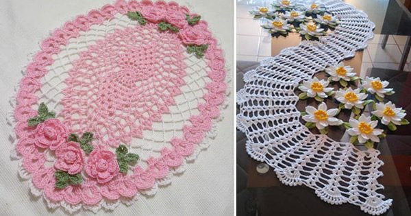 melhores modelos centro de mesa croche comprido para sala