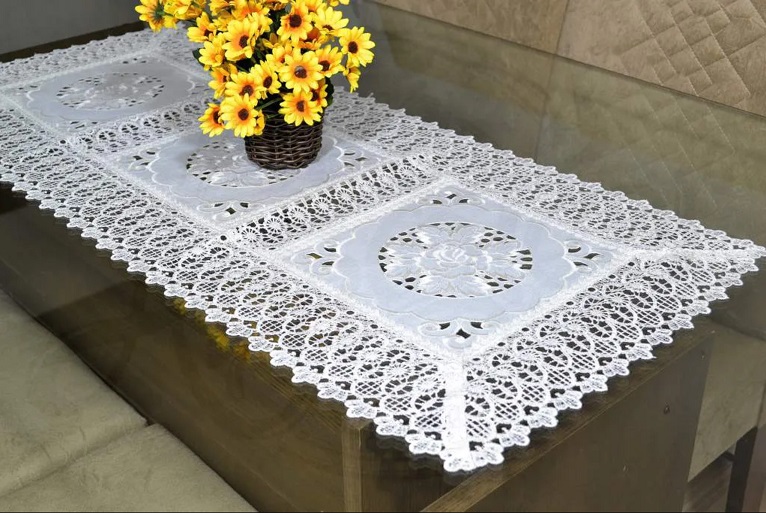 centro de mesa croche comprido ou trilho de mesa tecido qual escolher