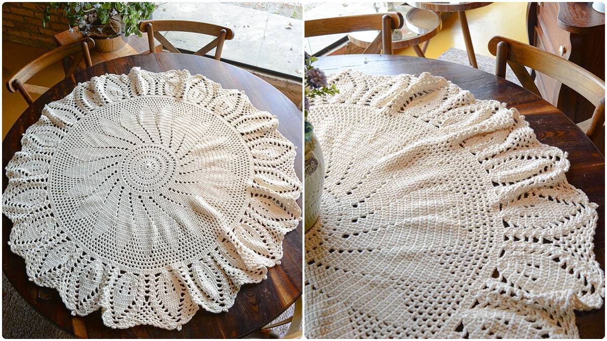 melhores modelos centro de mesa croche comprido para sala