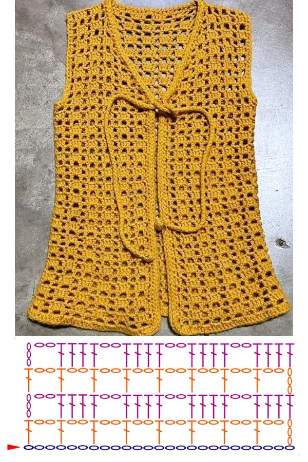 coletes de croche com franjas