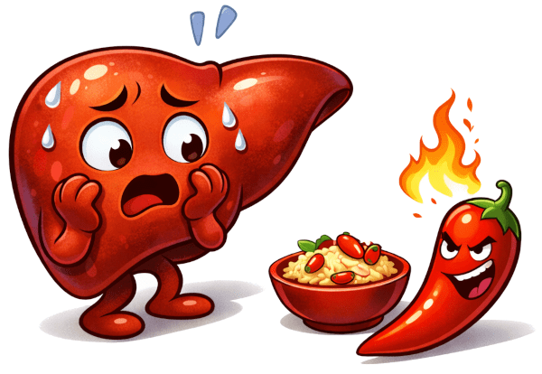 comer pimenta faz mal para o fígado