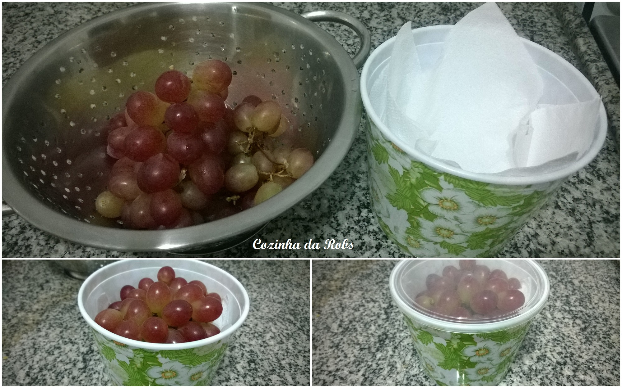 como conservar uvas na geladeira