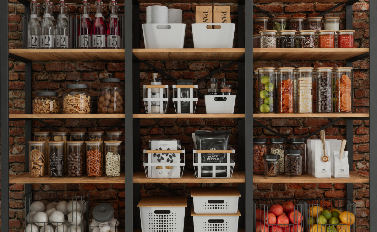 ideias criativas para despensa aberta decorada