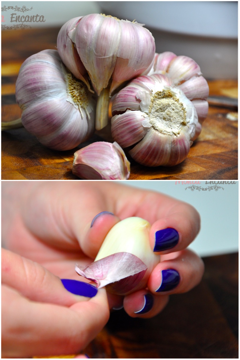 Como descascar grandes quantidades de alho para congelar