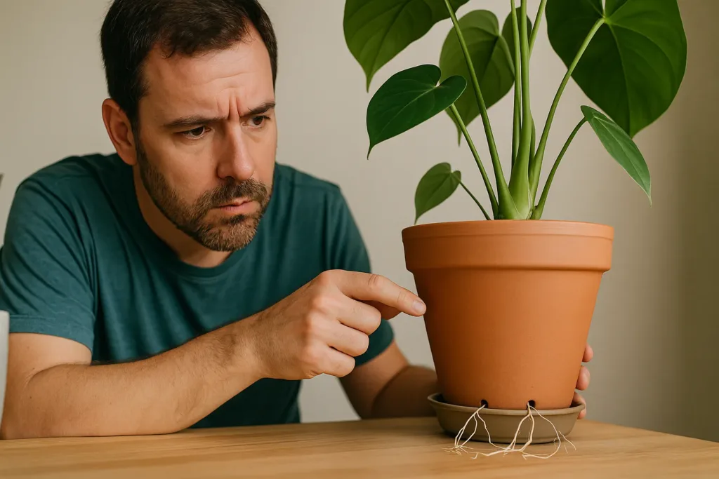 como evitar que as raízes enovelem no vaso