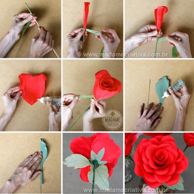 Como fazer flores de papel crepom realistas