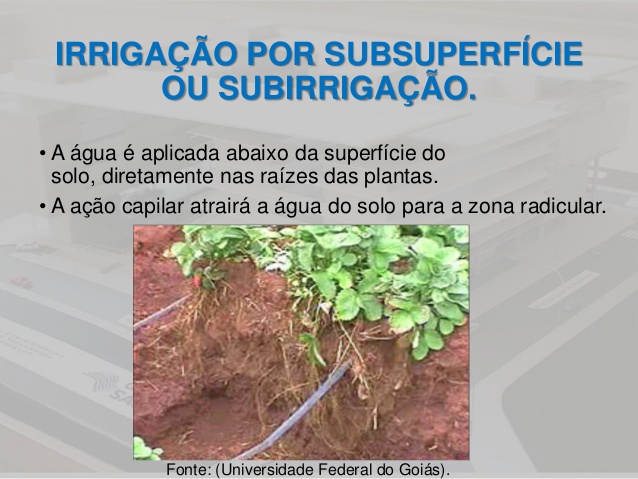 como fazer um sistema de subirrigação