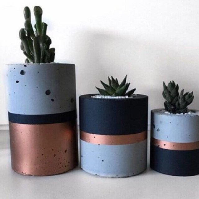 como fazer um vaso de cimento