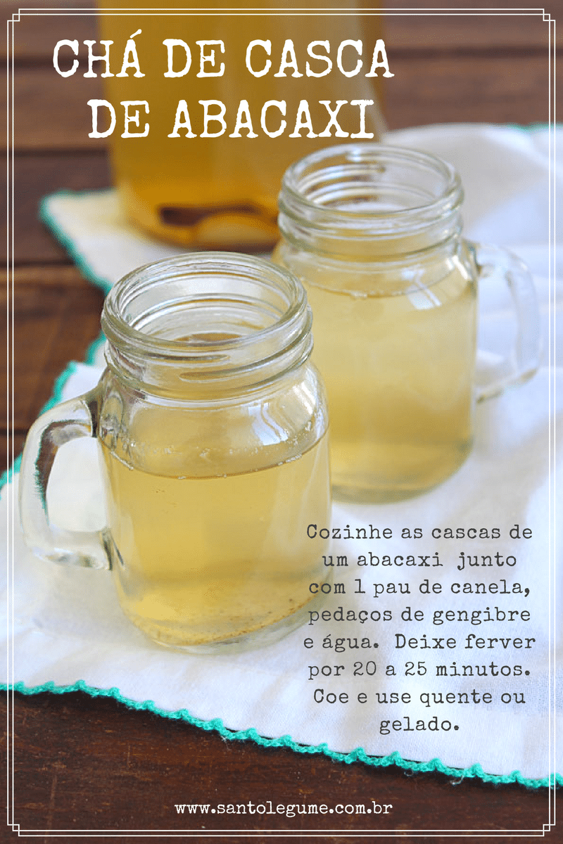 como ferver a casca de abacaxi para fazer chá
