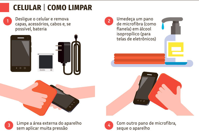 como limpar o celular corretamente