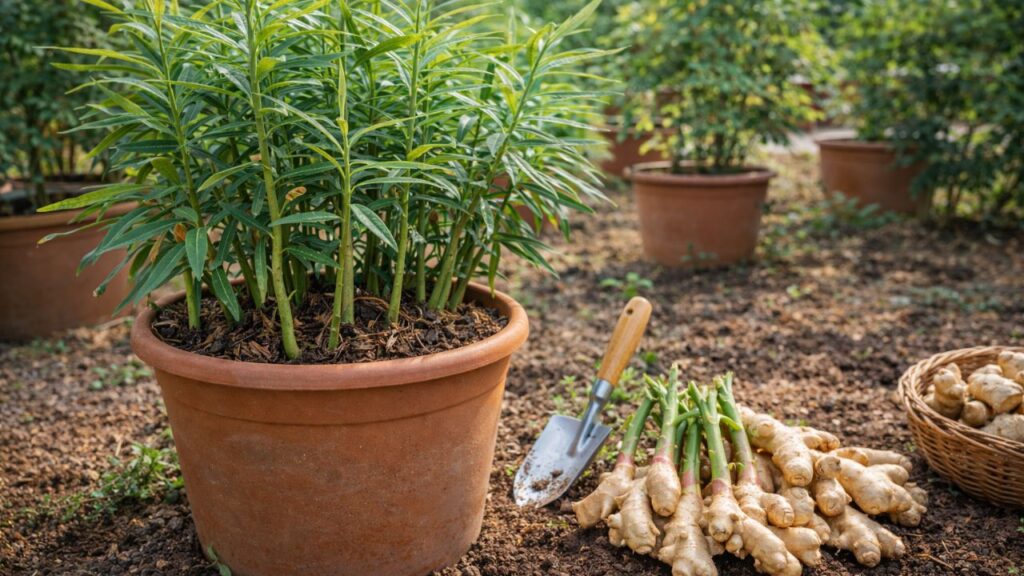 Como identificar o ponto certo para colher gengibre