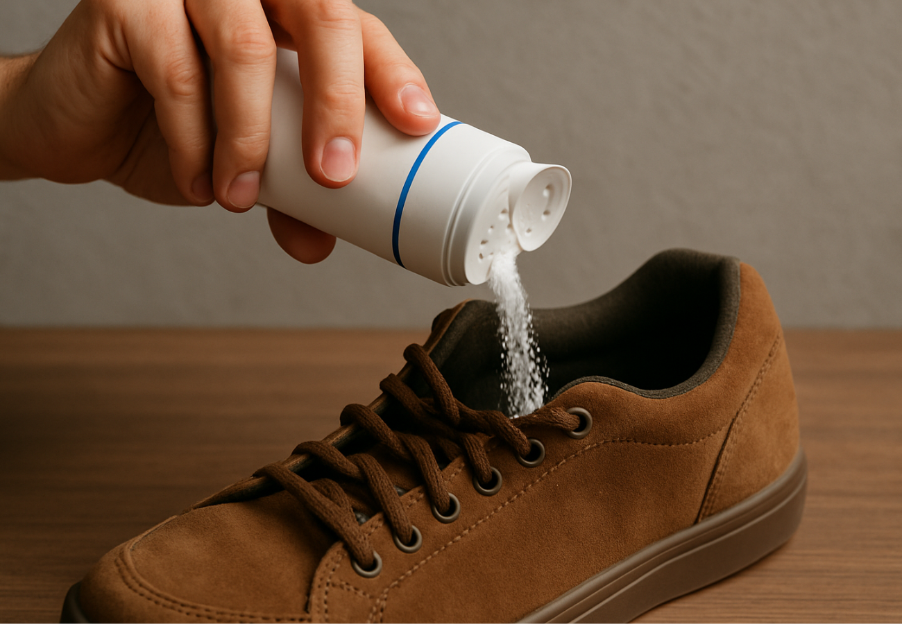 erros comuns ao tentar tirar chulé do sapato