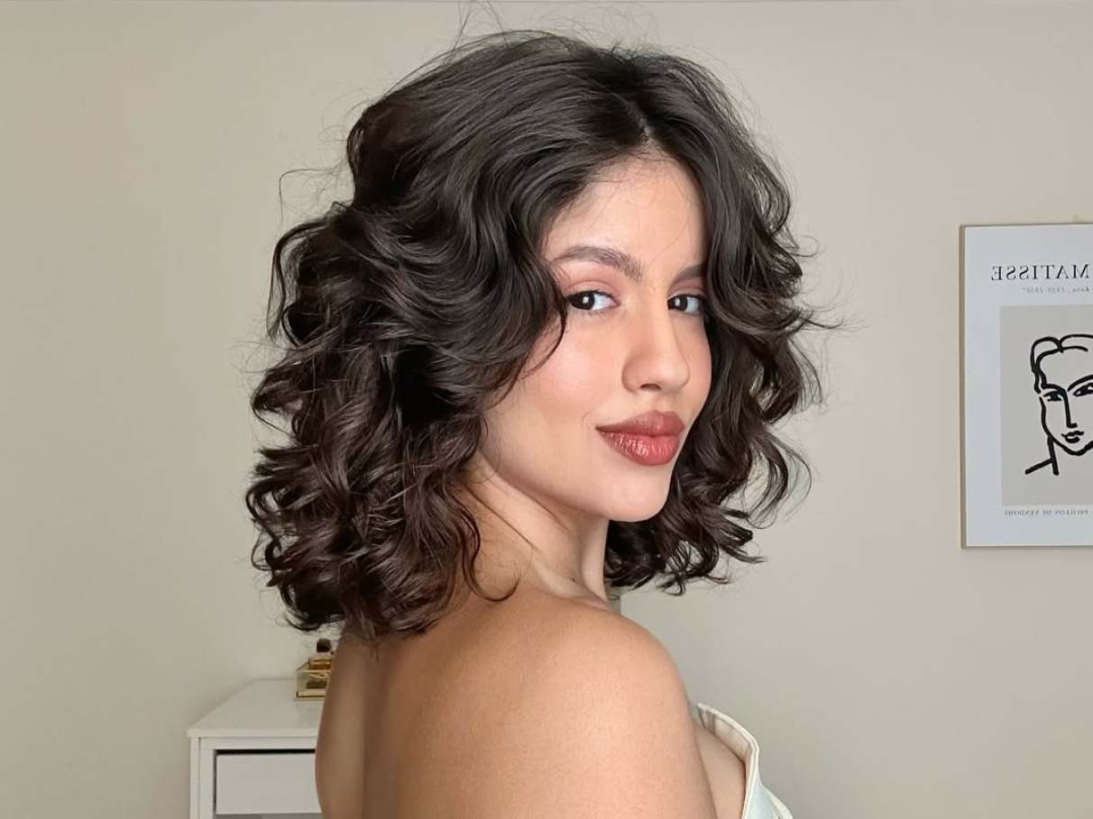 corte de cabelo long bob ondulado