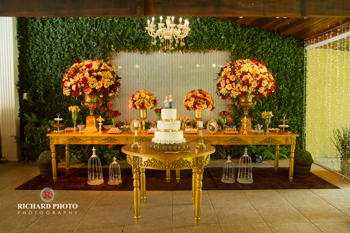 ideias criativas decoração bodas de ouro