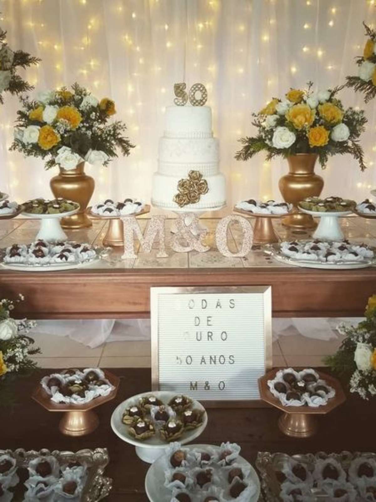 quanto custa decorar bodas de ouro