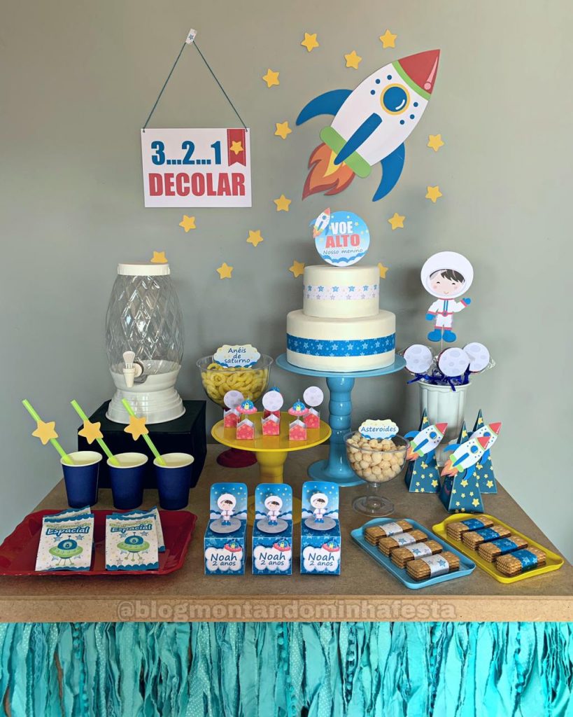 decoração aniversário astronauta barata e fácil