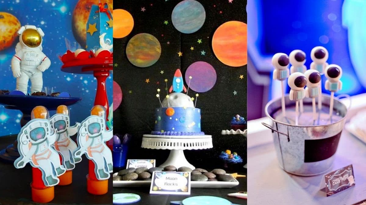 como fazer centro de mesa astronauta DIY