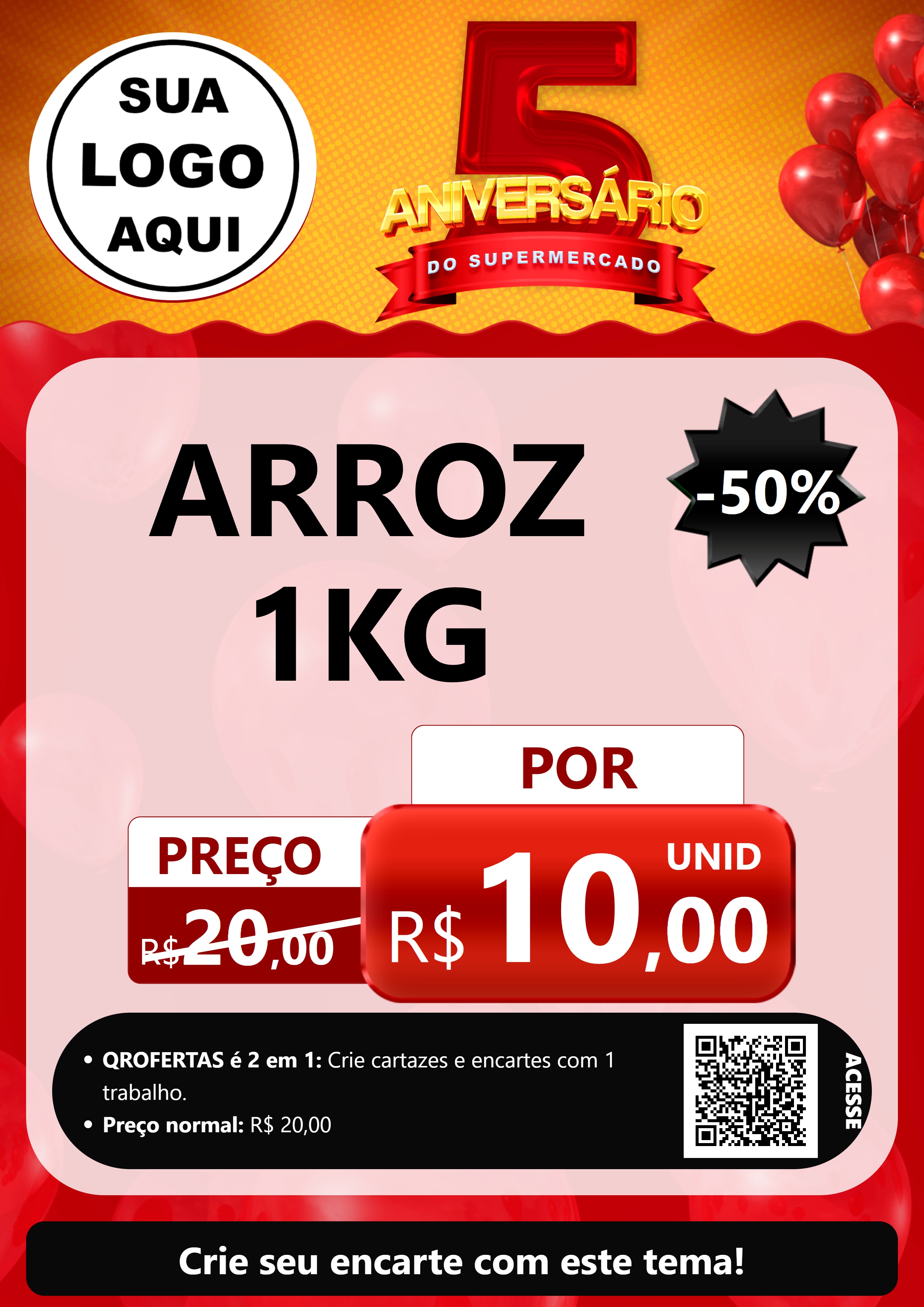 decoração aniversario supermercado