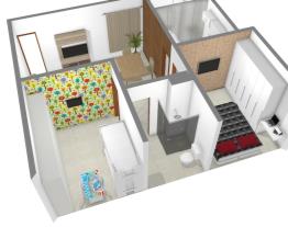 projeto cozinha integrada apartamento mrv 45m2