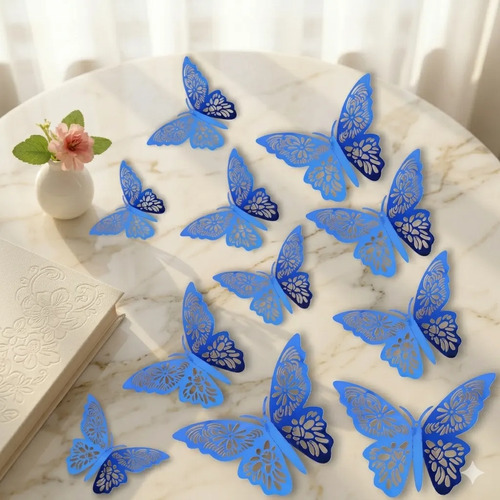 decoração borboleta azul