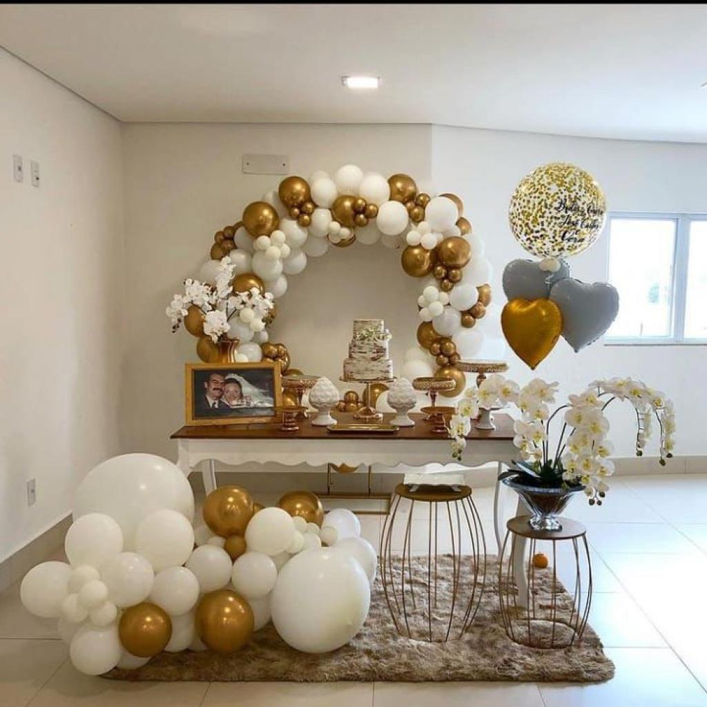 ideias decoração branco dourado simples ambientes