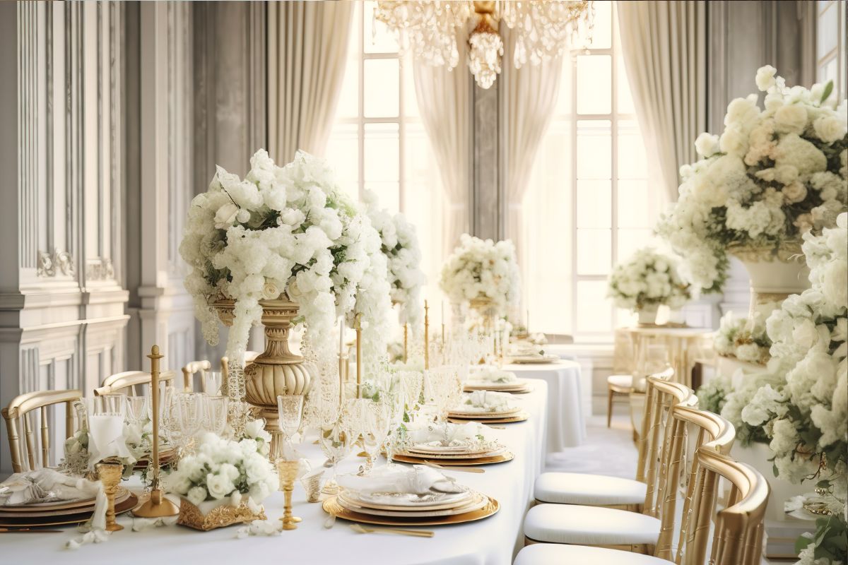 ideias decoração branco dourado simples ambientes