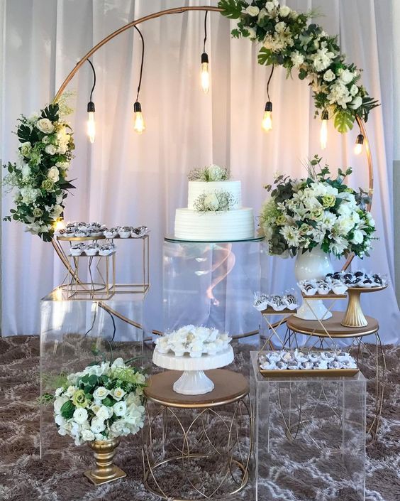 decoração mesa bolo casamento civil casa