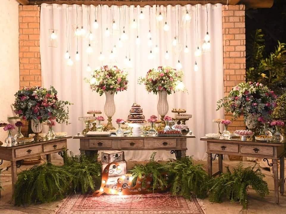 decoração casamento em casa