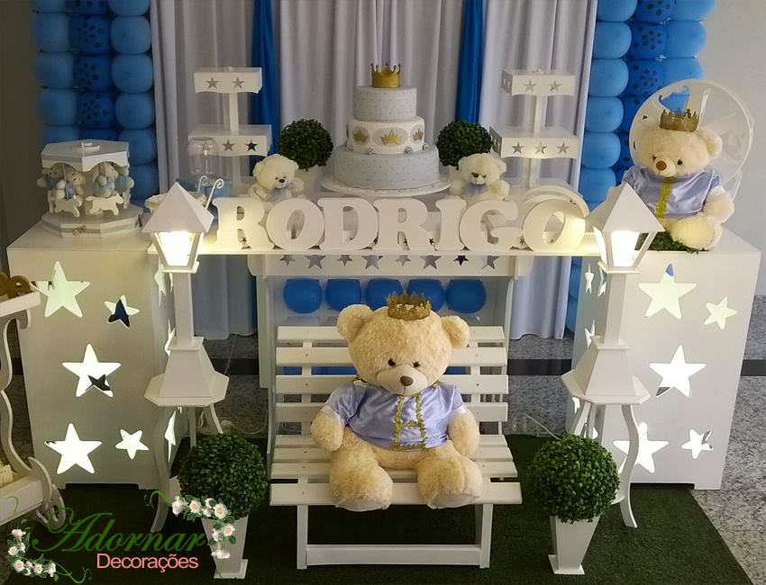 decoração chá de bebe menino azul marinho